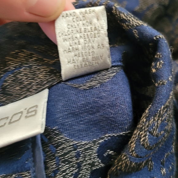 NWOT Navy with black and Grey damask jacket - Picture 15 of 15